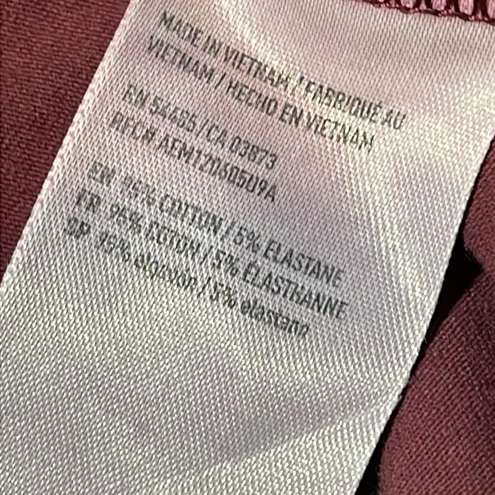 American Eagle Maroon Cotton Stretch Long Sleeve Bodysuit Strappy New Large - Picture 8 of 9